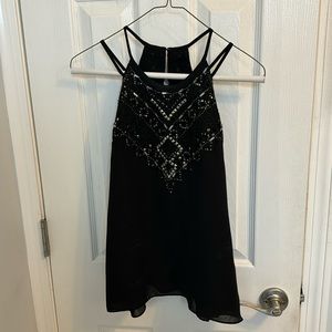 Parker Embellished Black Tank